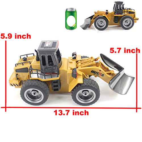 Deals Fisca RC Truck Remote Control Snow Plow 6 Channel 2.4G Alloy Snow Sweeper Vehicle 4WD Tractor Toy With Lights For Kid - Everyday Play Set