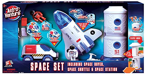 Brand new Pace Playset – Toy Space Shuttle Space Station & Space Rover With Lights And Sound & 2 Astronaut Figurine Toys For Boys And Girls - Everyday Play Set