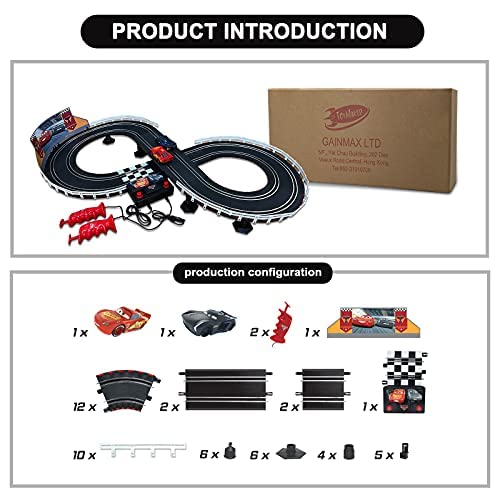Cheapest Electric Racing Tracks Loop Circuit Track Set Lightning McQueen Toys And Storm Battery-Powered Including 2 Slot Cars 1:43 Scale With Dual Racing And 2 Controllers - Everyday Play Set