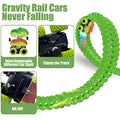 Inodoo Magic Tracks For Boys Girls Kids 144Pcs Flexible Glow In The Dark Race Track With LED Light-Up Dinosaur Race Car STEM Building Slot Car Toys well-suited Holiday and Birthday Gift For Aged 4-8 Dinosaur Race Track With 360° - Everyday Play Set