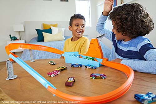 Brand new Rapid Raceway Champion Action Hot Wheels Championship Track Speed Boost Oval Track Ages 4 And Older - Everyday Play Set