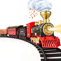 Cheap Train Set – Train Toy For Boys Girls W/ Smokes Lights & Sound Railway Kits W/ Steam Locomotive Engine Cargo Cars & Tracks Christmas Gifts For 3 4 5 6 7 8+ Year Old Kids Red - Everyday Play Set