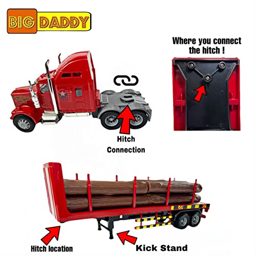 Wholesale Rig Heavy Duty Tractor Trailer Transport Series Lumber Truck Tractor Trailer - Everyday Play Set