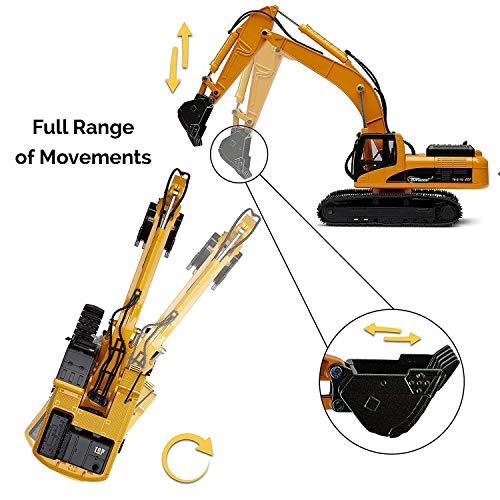 Excavator Toy Trucks Construction Toys Excavator Toys For Boys Diecast Metal Truck Toy Kids Tractor Toys 1:40 Scale Great Toddler Toys For 8 Year Old Boys And U - Everyday Play Set