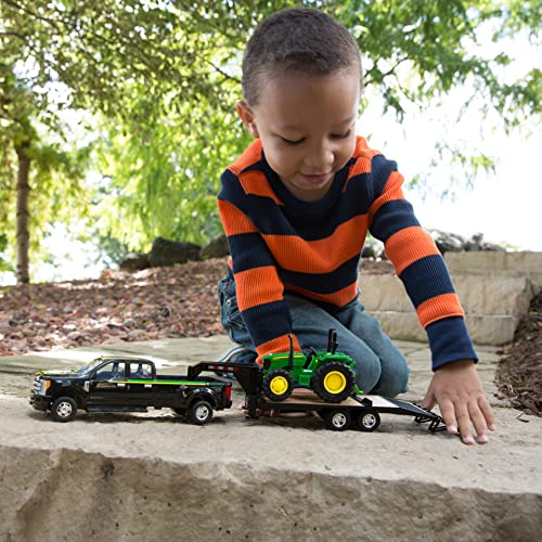ERTL 1:32 Scale Ford F350 Pickup And Tractor Set — Includes John Deere Tractor Ford F350 Pickup And Gooseneck Trailer — 17.25 X 3.2 X 4.5 Inches — Ages 3 Years And Up - Everyday Play Set