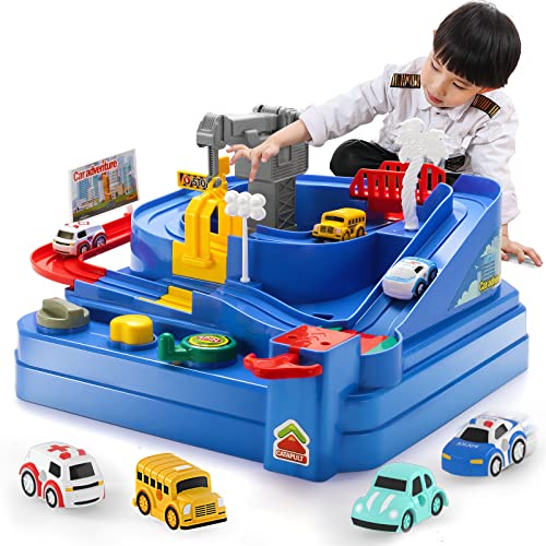 Deals Kids Race Track Car Adventure Toy For Toddlers – Car Rescue Adventure Toys Gifts For Boys Age 3 Car Toys For Toddlers 2-4 Years Educational Puzzles Car Toys For 4 5 6 Year Old Boys Girls - Everyday Play Set