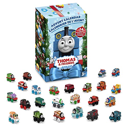 MINIS Advent Calendar 2022 Christmas Gift 24 Miniature Toy Trains And Vehicles For Preschool Kids Ages 3 Years And Up - Everyday Play Set