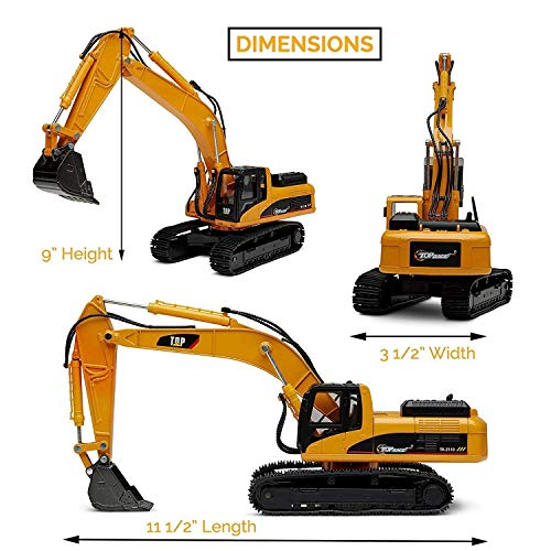 Excavator Toy Trucks Construction Toys Excavator Toys For Boys Diecast Metal Truck Toy Kids Tractor Toys 1:40 Scale Great Toddler Toys For 8 Year Old Boys And U - Everyday Play Set
