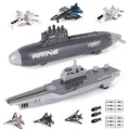 Aircraft Carrier Military Naval Ship Toy Play Set With Small Scale Model Planes Fighter Jets Battleship And Supply Ship For Kids Boy Girl Age 5+ Party Favors Gifts Naval Ship-02 - Everyday Play Set