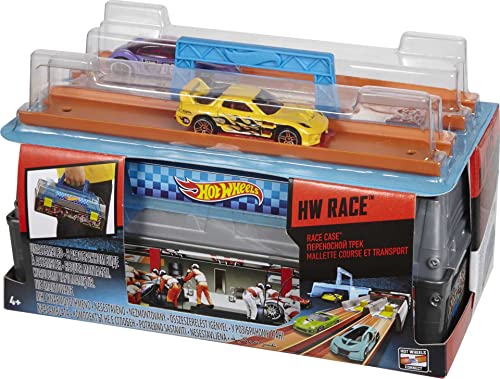 Discount Race Case Track Set With 2 Hot Wheels Cars Dual Launcher For Side-By-Side Racing Storage Container Toy For Kids 4 Years Old & Up - Everyday Play Set