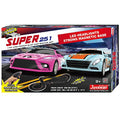 Super 251 USB Power Slot Car Racing Set LED Headlights Strong Magnetic Base Mechanical Lap Counter & Powerbase Integrated As Combo Track For Ages 8 And Up - Everyday Play Set