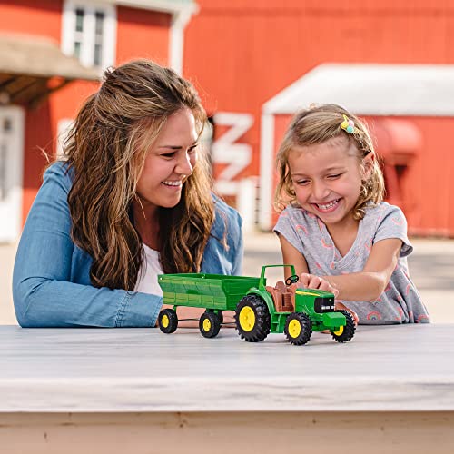 Brand new TOMY John Deere Kids Tractor Toy With Flarebox Wagon Set 8 Inches - Everyday Play Set