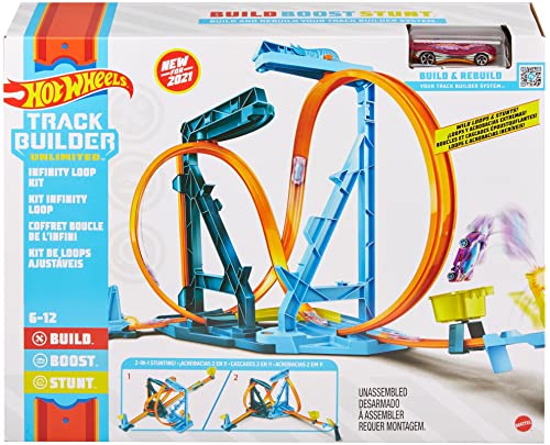 Budget Track Set And 1:64 Scale Toy Car Track And Loop Building Kit With Adjustable Set-Ups And Jump Infinity Loop Kit - Everyday Play Set