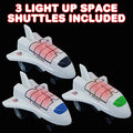 New Light Up Space Shuttle Toys Battery Operated Spaceship Toy With LEDs Sound And Push And Go Motion NASA Toys Outer Space Shuttle Toy Gifts For Boys And Girls Set Of 3 - Everyday Play Set