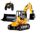 8 Channel Full Functional RC Excavator Backhoe Loader Battery Powered Electric RC Remote Control Construction Tractor With Lights & Sound TR-119 - Everyday Play Set