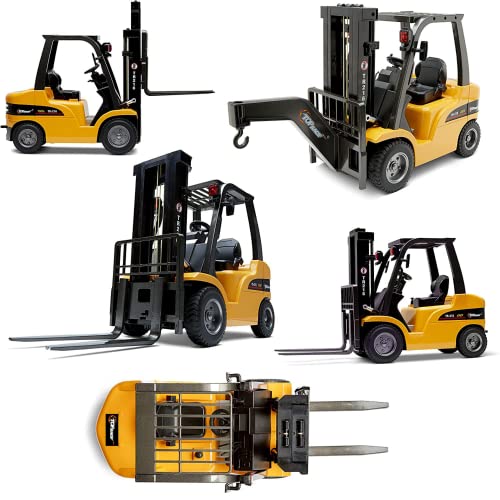 Deals Jumbo Remote Control Forklift 13 Inch Tall 8 Channel Full Functional Professional RC Forklift Construction Toys High Powered Motors 1:10 Scale – Heavy Metal – (TR-216) - Everyday Play Set