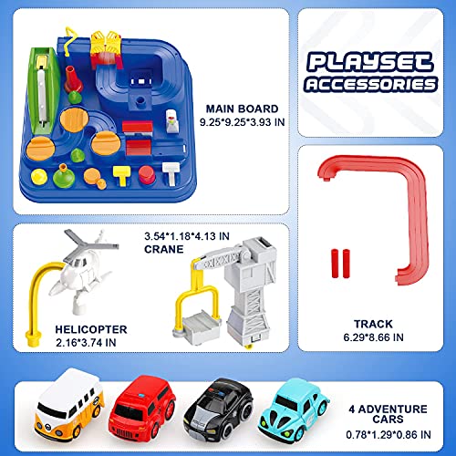 New Car Adventure Toys Race Track For Toddlers – Boy Toy & Race Tracks For Boys – Toddler Car Toys Preschool Educational Toy Cars For Kids 3 4 5 6 7 Year Old Car Track Gifts For Kids - Everyday Play Set