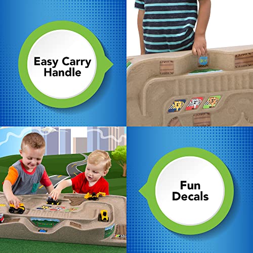 Portable Carry And Go Kids Race Track Toy Car Train Table 2-Sided No Assembly For Children 3 4 5 6 7 Years Old Boys Girls Made In USA - Everyday Play Set