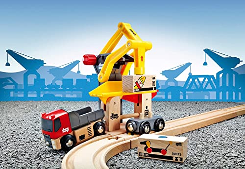 RIO World – 33280 Freight Goods Station Toy Train Accessories For Kids Age 3 And Up Green - Everyday Play Set