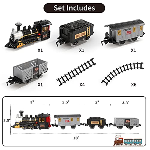 Cheapest Electric Christmas Train Set For Kids Battery-Powered Train Toys With Sounds Include 4 Cars And 10 Tracks Classic Toy Train Set For 3 4 5 6 Years Old Boys Girls - Everyday Play Set