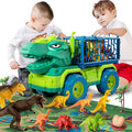 Budget Dinosaur Truck Toys For Kids 3-5 Years Tyrannosaurus Transport Car Carrier Truck With 8 Dino Figures Activity Play Mat Dinosaur Eggs Capture Jurassic Dinosaur Play Set For Boys And Girls - Everyday Play Set