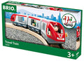 RIO World 33505 – Travel Train – 5 Piece Wooden Toy Train Set For Kids Age 3 And Up - Everyday Play Set