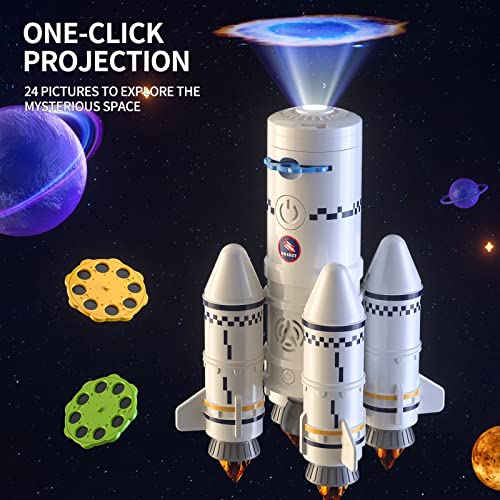New Space Shuttle Rocket Toys For 3 4 5 6 7 8 9 Years Old Kids Science Educational Toys 5-in-1 STEM Aerospace Toys With 2 Astronauts Projection Lamp Space Adventure Toys Gift For Boys Girls 3+ - Everyday Play Set