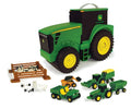 New TOMY John Deere Durable Vehicle Toy Set For Kids With Tractor Shaped Portable Carry Cas - Everyday Play Set