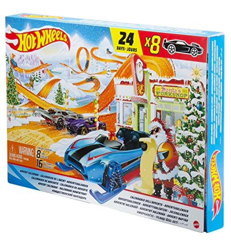 2021 Advent Calendar With 24 Surprises That Include 8 1:64 Scale Vehicles & Other Cool Accessories Plus A Play Pane Mat For Collectors & Kids 3 Years Old & Up - Everyday Play Set