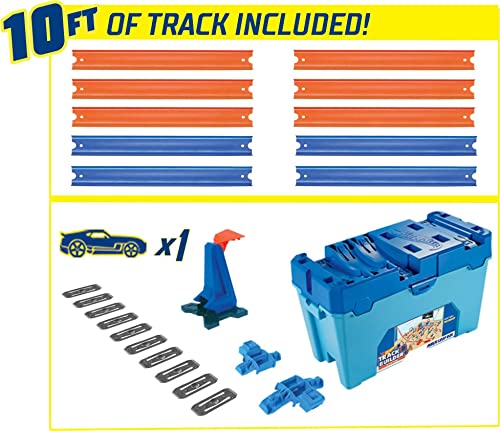 Deals Track Builder Multi Loop Box Ultimate Storage 10 Feet Of Track Connectors Launcher Diecast Car Portable Ages 4 And Abov - Everyday Play Set