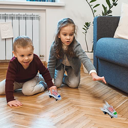 New Light Up Space Shuttle Toys Battery Operated Spaceship Toy With LEDs Sound And Push And Go Motion NASA Toys Outer Space Shuttle Toy Gifts For Boys And Girls Set Of 3 - Everyday Play Set