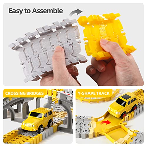 Wholesale IHaHa 236 PCS Construction Toys Race Tracks For Boys Kids Toys 6 PCS Construction Car And Flexible Track Playset Create A Engineering Road For 3 4 5 6 Year Old Boys Girls Toys - Everyday Play Set