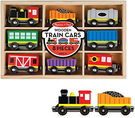 Brand new Wooden Train Cars (8 Pcs) – Magnetic Train Wooden Train Toys Train Sets For Toddlers And Kids Ages 3+ - Everyday Play Set