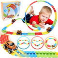 Toys For 3 Year Old Boys,Kids Toys For Boys Girls Age 3-5,184 PCS Toddler Toys Race Car Track Set With Flexible Track Create A Road Race,DIY Magic Car Toys For 3 4 5 Year Old Holiday and Birthday Gift Red Green Yellow Blue - Everyday Play Set