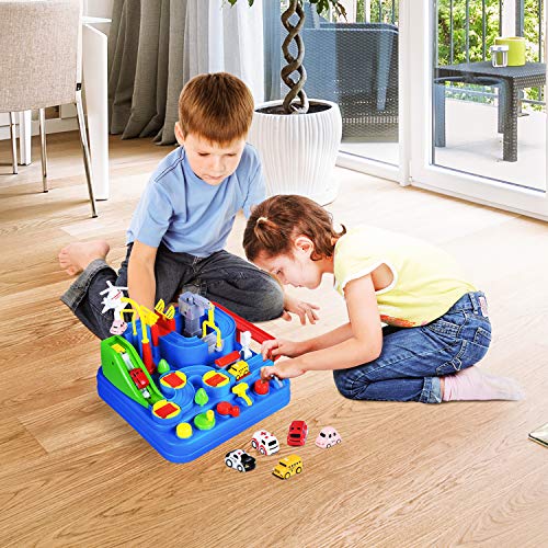 Cheapest Car Adventure Toys For Kids City Rescue Playsets Magnet Toys W/ 5 Mini Cars Puzzle Rail Car Preschool Educational Car Games Gift For 3 4 5 6 7 Year Old Boys Girls - Everyday Play Set