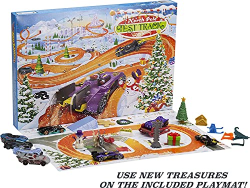 2021 Advent Calendar With 24 Surprises That Include 8 1:64 Scale Vehicles & Other Cool Accessories Plus A Play Pane Mat For Collectors & Kids 3 Years Old & Up - Everyday Play Set