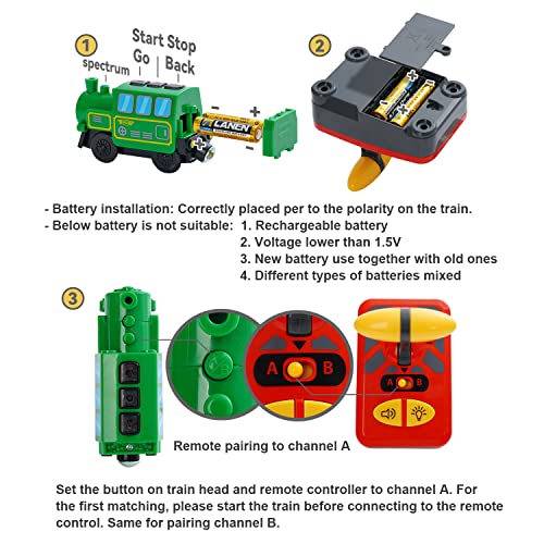 Budget Wooden Train Accessories Battery Operated Locomotive Train Remote Control Train For Track Set Powerful Engine Train Vehicles Fit All Major Brands Track Railway System (Battery Not Included) - Everyday Play Set