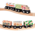 Deals 8 Unpainted Train Cars With 12 Colors Paint And Paint Brushes Set For Wooden Railway Compatible With Thomas Chuggington Brio Great For Birthday Party Train Theme - Everyday Play Set