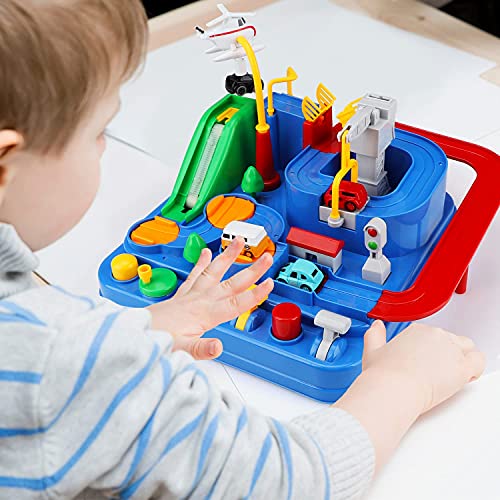 New Car Adventure Toys Race Track For Toddlers – Boy Toy & Race Tracks For Boys – Toddler Car Toys Preschool Educational Toy Cars For Kids 3 4 5 6 7 Year Old Car Track Gifts For Kids - Everyday Play Set