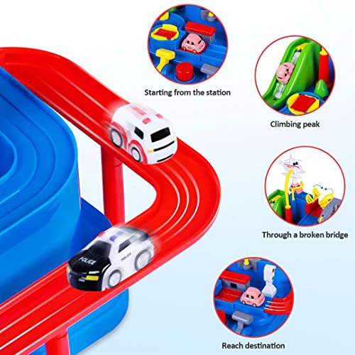 Cheapest Car Adventure Toys For Kids City Rescue Playsets Magnet Toys W/ 5 Mini Cars Puzzle Rail Car Preschool Educational Car Games Gift For 3 4 5 6 7 Year Old Boys Girls - Everyday Play Set