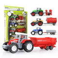 Kid s Farm Tractor Toys With Trailers ,Alloy And ABS Toy Truck Realistic Tractor Vehicle Value Play Set Set Of 4 - Everyday Play Set