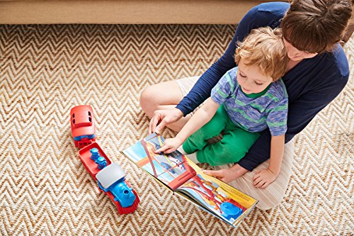 Ain & Storybook Set – Pretend Play Motor Skills Reading Kids Toy Vehicle Gift Set. No BPA Phthalates PVC. Dishwasher Safe Recycled Materials Made In USA - Everyday Play Set