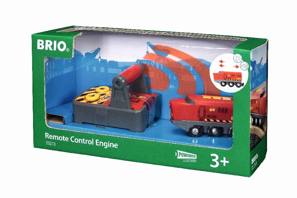 RIO World 33213 – RC Train – 2 Piece Wooden Toy Train Set For Kids Age 3 And Up - Everyday Play Set